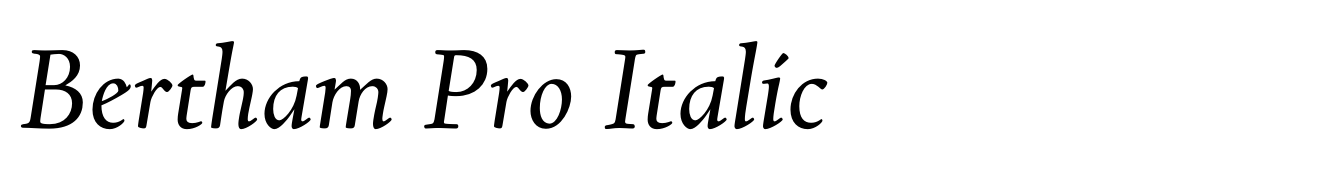 Bertham Pro Italic